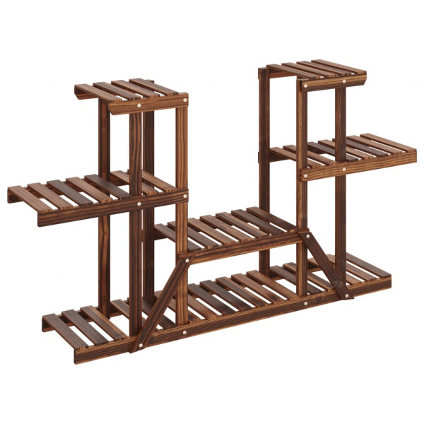 Soporte para flores madera maciza de abeto 110x25x73 cm M 2