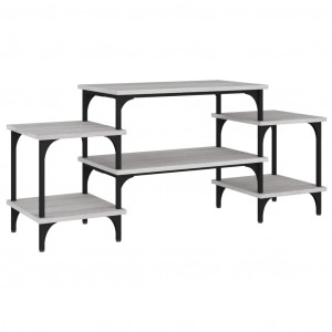 Mueble para TV madera contrachapada gris Sonoma 117x35x52 cm H