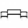 Mueble para TV madera contrachapada negro 157x35x52 cm 5