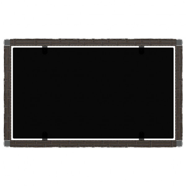 Set muebles de jardín 4 piezas y cojines ratán sintético marrón M 5