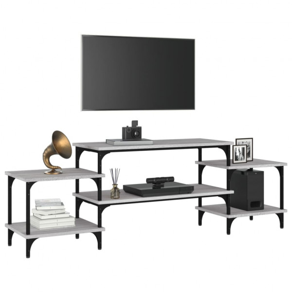 Móvel de TV 157x35x52 cm derivados de madeira cinzento sonoma M 4