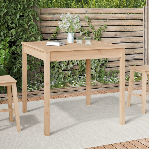 Mesa de jardín madera maciza de pino 82.5x82.5x76 cm D