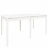 Mesa de jardim 159.5x82.5x76 cm madeira de pinho maciça branco 2