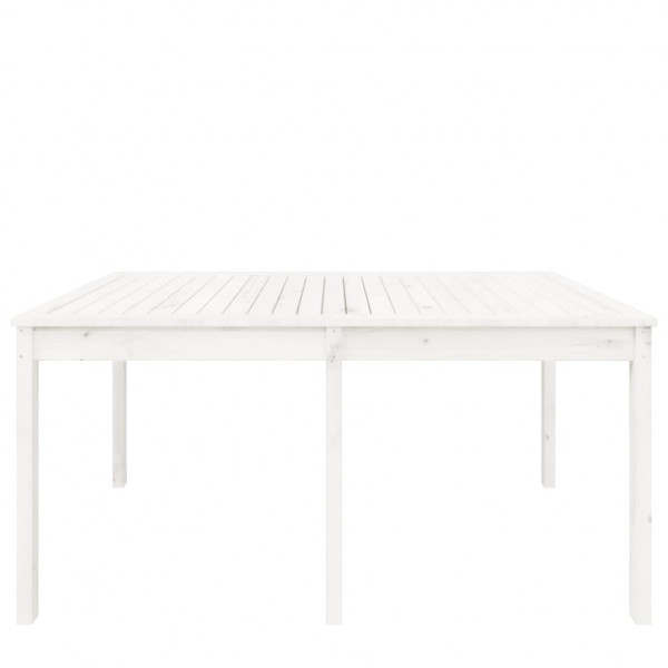 Mesa de jardín madera maciza pino blanco 159.5x82.5x76 cm M 5
