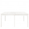 Mesa de jardim 159.5x82.5x76 cm madeira de pinho maciça branco 5