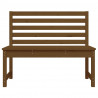 Banco de jardín madera maciza pino marrón miel 109 cm 4