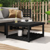Mesa de jardín madera maciza pino negro 82.5x82.5x45 cm 1