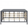 Mesa de jardim 70x70x34 cm vime PE antracite 4