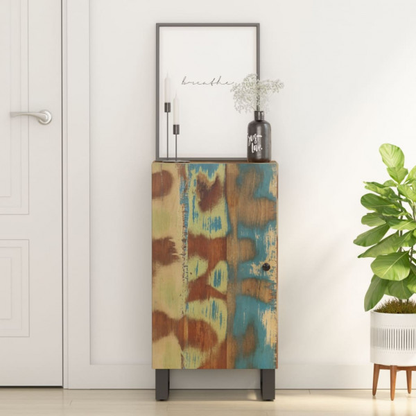 Aparador con puerta madera maciza reciclada 40x31x75 cm D
