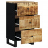 Aparador con 3 cajones hierro madera maciza mango 40x33.5x75 cm 4