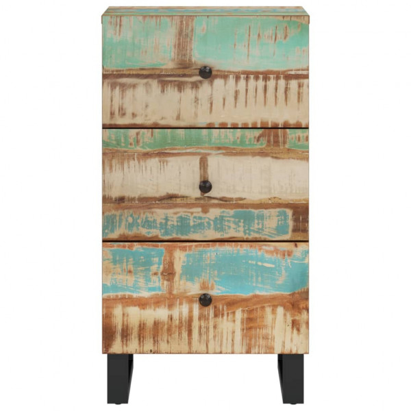 Aparador con 3 cajones madera maciza reciclada 40x33.5x75 cm M 3