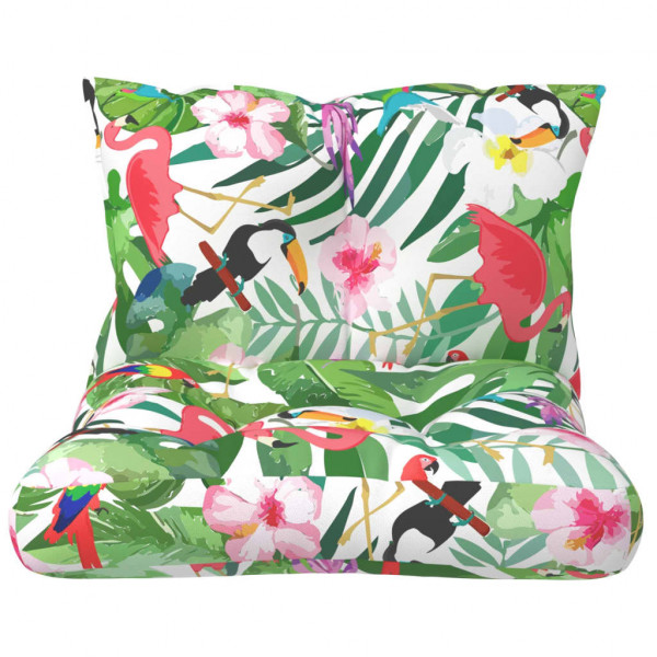 Cojines para palés 2 unidades tela Oxford multicolor M 3