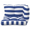 Cojines para palés 3 piezas tela Oxford azul y blanco a rayas 3