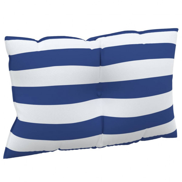 Cojines para palés 3 piezas tela Oxford azul y blanco a rayas M 5