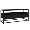 Mueble de TV madera contrachapada negro 100x35x45 cm 5