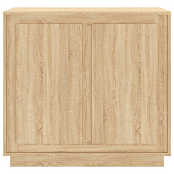 Aparador madera contrachapada color roble Sonoma 80x34x75 cm M 5