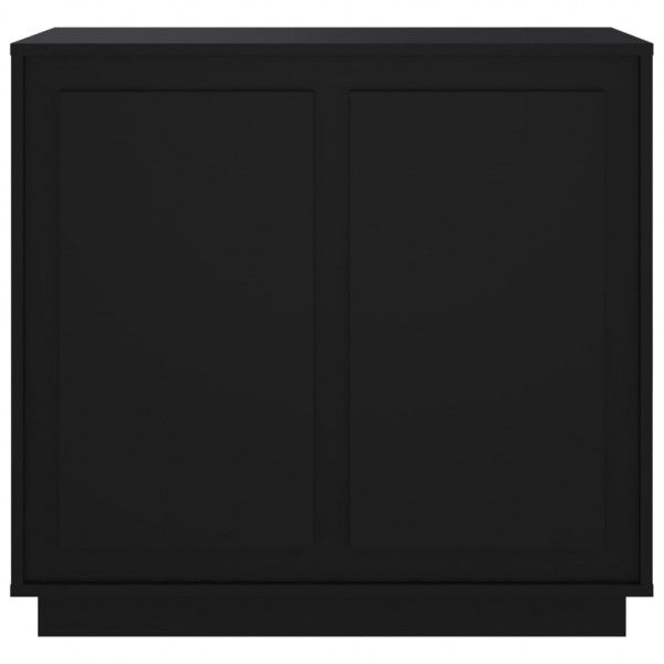Aparador de madera contrachapada negro 80x34x75 cm M 5