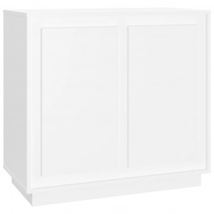 Aparador de madera contrachapada blanco 80x34x75 cm H