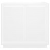 Aparador de madera contrachapada blanco 80x34x75 cm 5