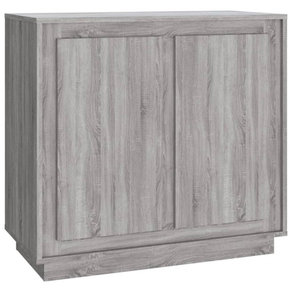 Aparador de madera contrachapada gris Sonoma 80x34x75 cm M 2