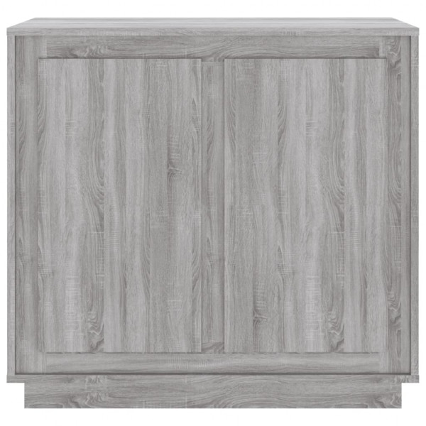 Aparador de madera contrachapada gris Sonoma 80x34x75 cm M 5
