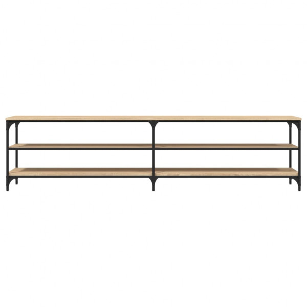 Mueble TV metal y madera contrachapada roble Sonoma 200x30x50cm M 5