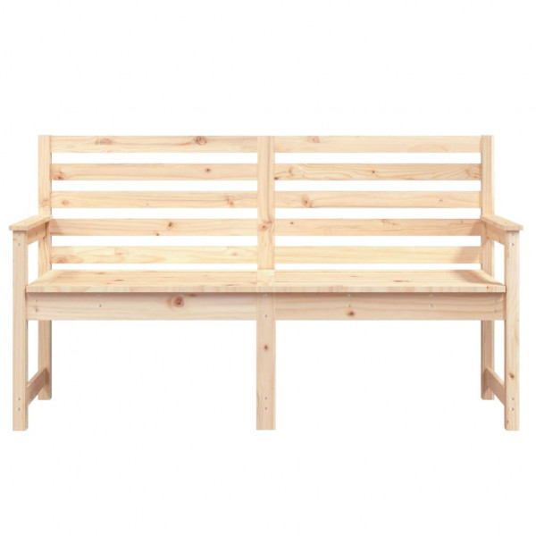 Banco de jardín madera maciza de pino 159.5x48x91.5 cm M 4