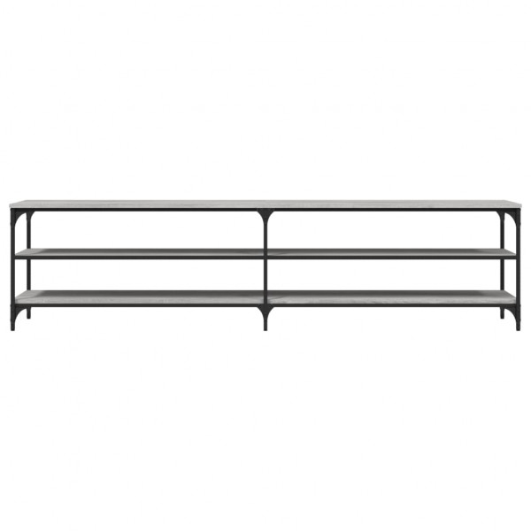 Mueble TV metal y madera contrachapada gris Sonoma 200x30x50 cm M 5