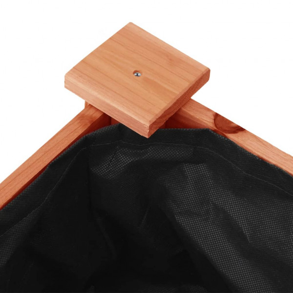 Floreira c/ forro e rodas 71x37x80 cm abeto maciço castanho M 5