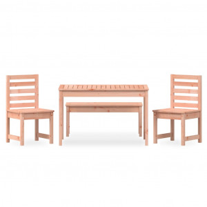 4 pcs conj. jantar p/ jardim madeira de douglas maciça H