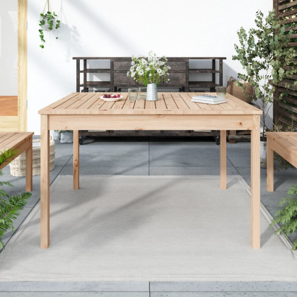 Mesa de jardín madera maciza pino 121x82.5x76 cm D