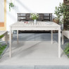 Mesa de jardín madera maciza pino blanco 121x82.5x76 cm 1