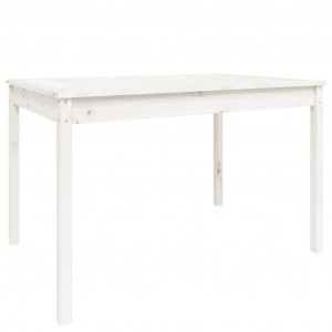 Mesa de jardín madera maciza pino blanco 121x82.5x76 cm H