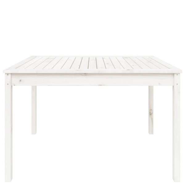 Mesa de jardín madera maciza pino blanco 121x82.5x76 cm M 5