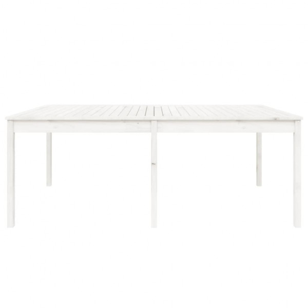 Mesa de jardín madera maciza de pino blanco 203.5x100x76 cm M 3