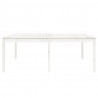 Mesa de jardín madera maciza de pino blanco 203.5x100x76 cm 3