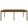 Mesa de jardín madera maciza pino marrón miel 203.5x100x76 cm 5