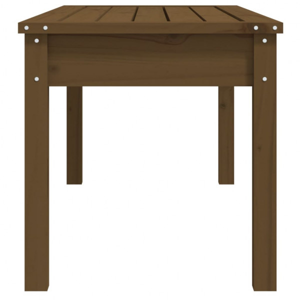 Banco de jardín madera maciza pino marrón miel 109x44x45 cm M 5