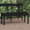 Banco de jardim 109x44x45 cm madeira de pinho maciça preto 1