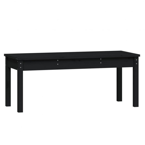 Banco de jardín madera maciza pino negro 109x44x45 cm M 2