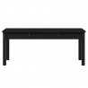 Banco de jardín madera maciza pino negro 109x44x45 cm 4