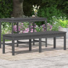 Banco jardín de 2 plazas madera maciza pino gris 159.5x44x45 cm 3