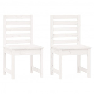Cadeiras de jardim 2 pcs 50x48x91.5 cm pinho maciço branco H