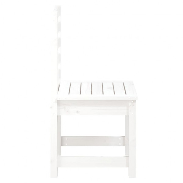 Cadeiras de jardim 2 pcs 50x48x91.5 cm pinho maciço branco M 5