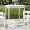 Mesa de jardim 82.5x82.5x110 cm madeira de pinho maciça branco 1