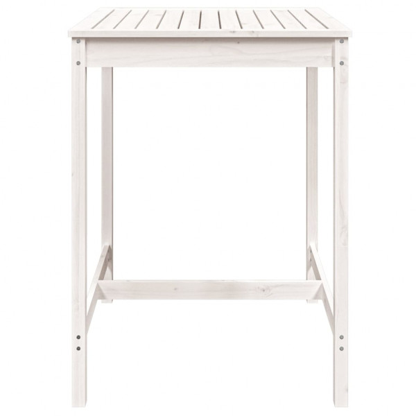 Mesa de jardim 82.5x82.5x110 cm madeira de pinho maciça branco M 4
