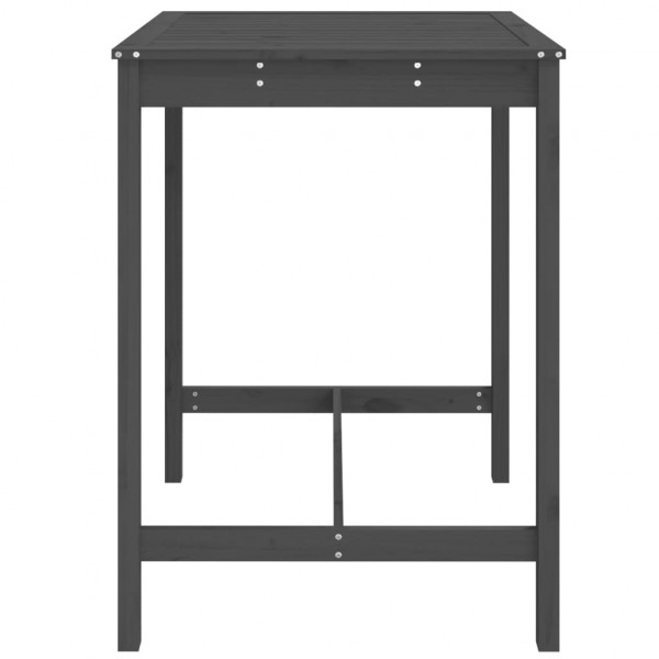 Mesa de jardim 82.5x82.5x110cm madeira de pinho maciça cinzento M 5