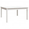 Mesa de jardim 82.5x82.5x45 cm madeira de pinho maciça branco 2