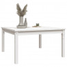 Mesa de jardim 82.5x82.5x45 cm madeira de pinho maciça branco 4
