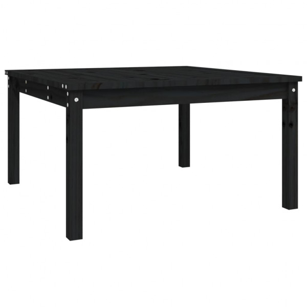 Mesa de jardín madera maciza pino negro 82.5x82.5x45 cm M 2
